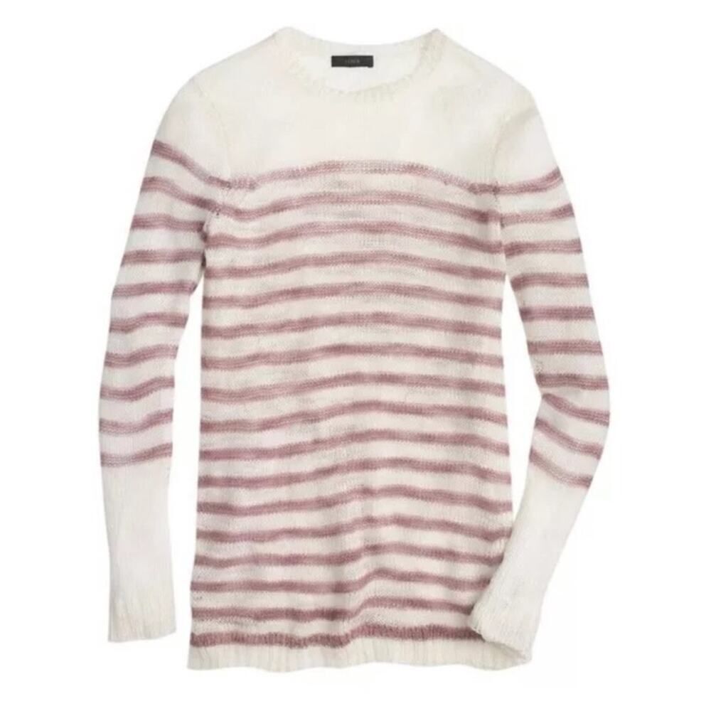 J. Crew Open Knit Striped Sweater